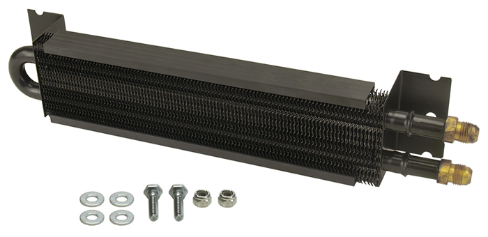 thumbnail image 2 of Derale 13309 4-Pass 8 Series 7000 Transmission Cooler – Copper/Aluminum, -6AN, Black 2 of 3