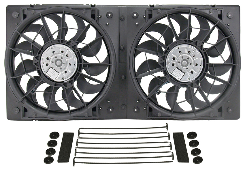 thumbnail image 2 of Derale 16927 High Output Dual 12” Electric Radiator Fan & Steel Shroud Kit 2 of 4